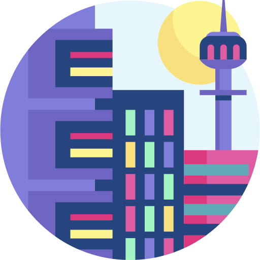 City Detailed Flat Circular Flat icon