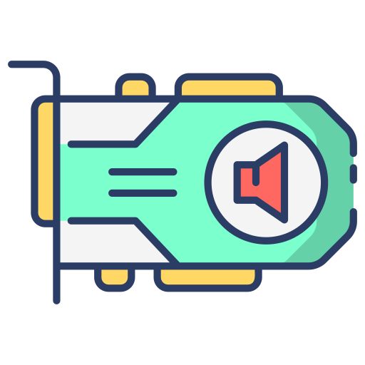 Sound card Generic Outline Color icon