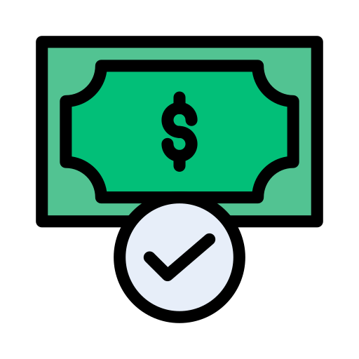 Cash payment Vector Stall Lineal Color icon