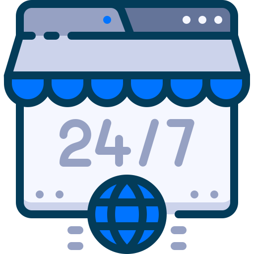 24 ore su 24, 7 giorni su 7 Generic Blue icona