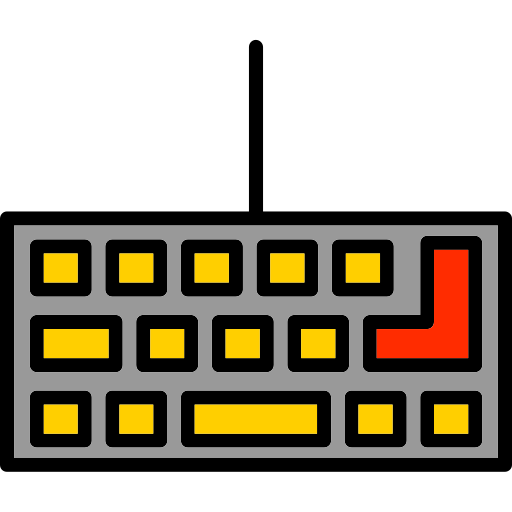 teclado Generic Outline Color icono