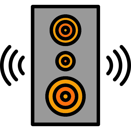 głośnik niskotonowy Generic Outline Color ikona