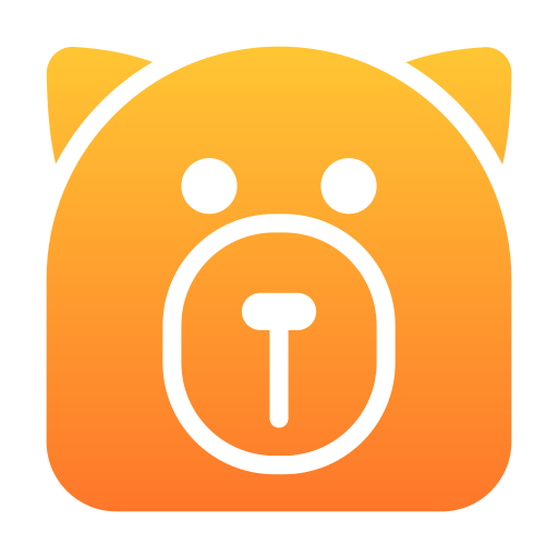 cara de oso Generic Flat Gradient icono