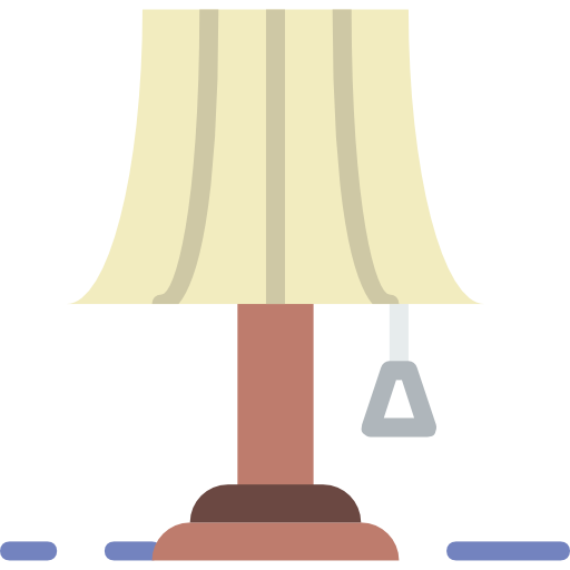 lámpara de escritorio prettycons Flat icono