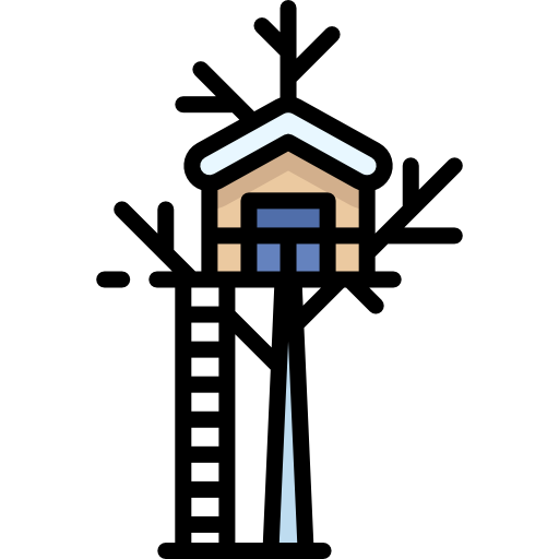 나무 위의 집 Special Lineal color icon