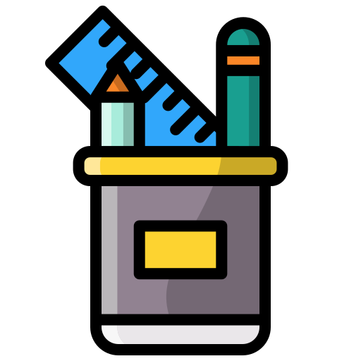 Pen container Generic Outline Color icon