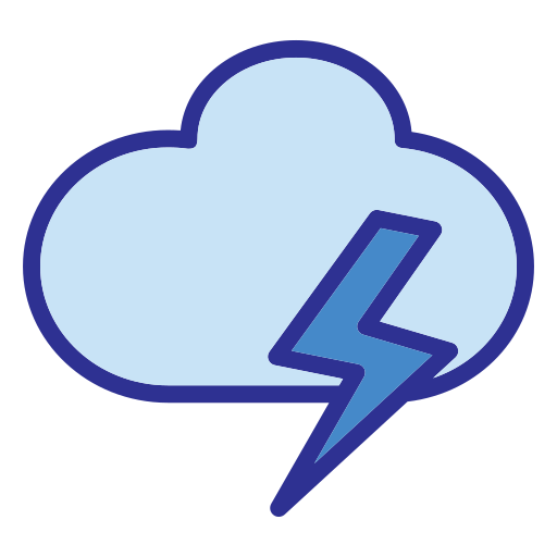 Dark and stormy Generic Blue icon