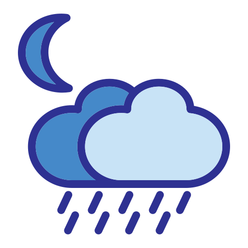regenachtige nacht Generic Blue icoon