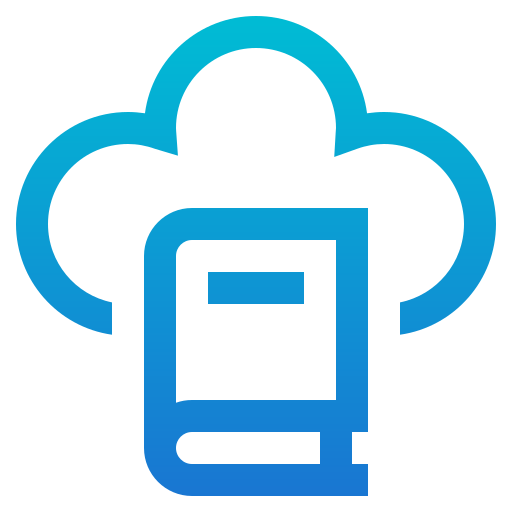 bibliothèque cloud Generic Gradient Icône