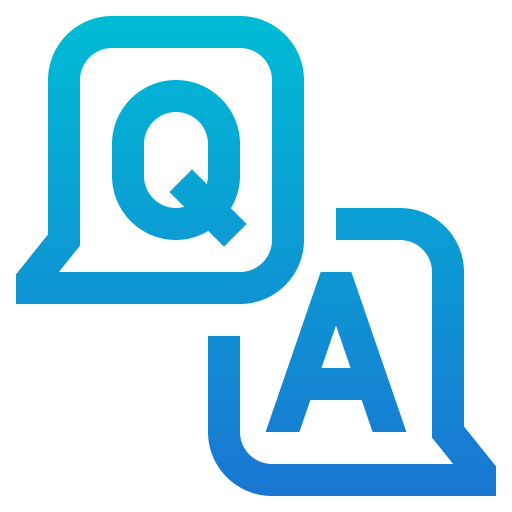 Question and answer Generic Gradient icon