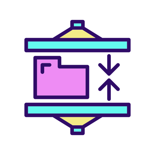 kompresja danych Generic Thin Outline Color ikona