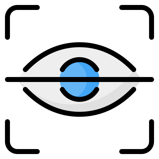 reconocimiento ocular Generic Outline Color icono