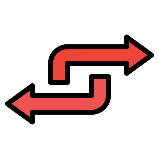 flecha giratoria Generic Outline Color icono