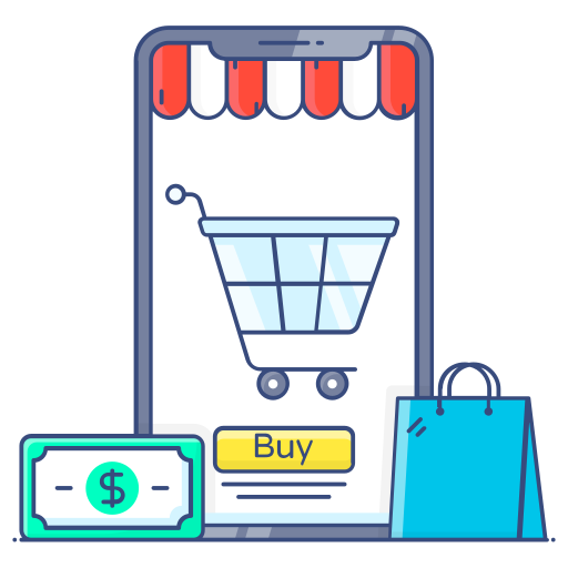 Online shopping Generic Thin Outline Color icon