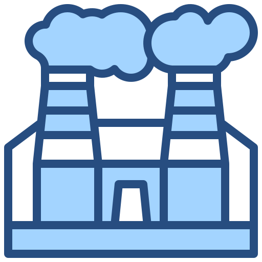 Air pollution Generic Blue icon