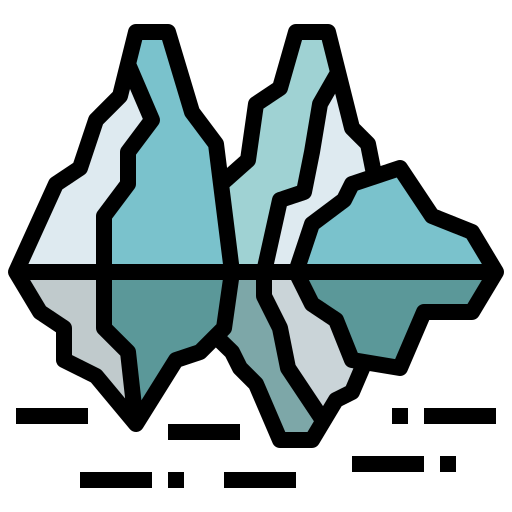 iceberg Generic Outline Color icono