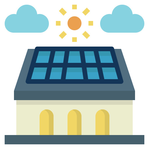 Solar house Generic Flat icon