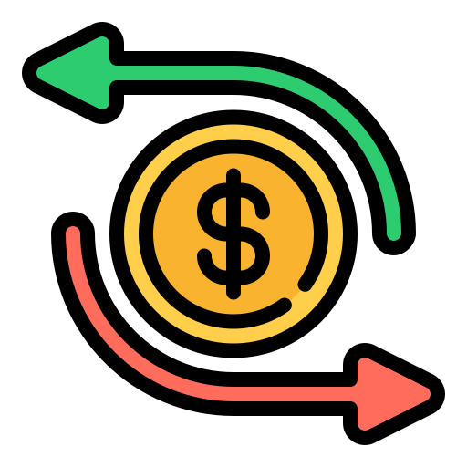 お金の流れ Generic Outline Color icon