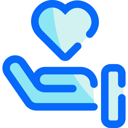 hand hart Generic Blue icoon