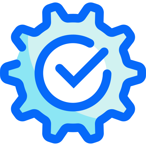 zahnradsymbol für einstellungen Generic Blue icon