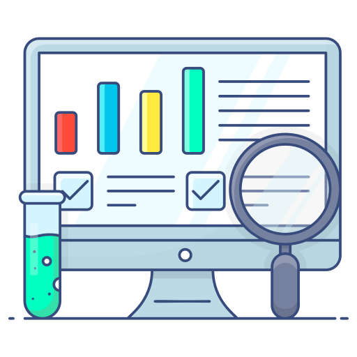 Research Generic Thin Outline Color icon