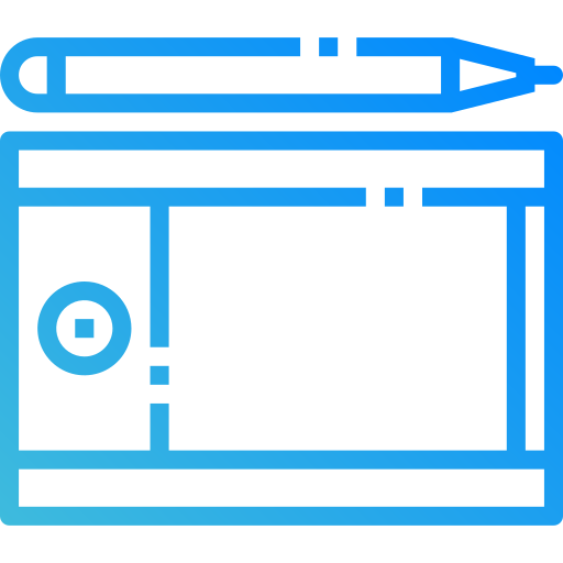 tavoletta con penna Generic Gradient icona