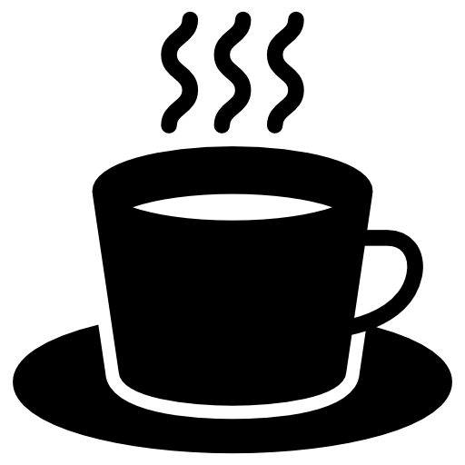 Чашка горячего кофе  иконка