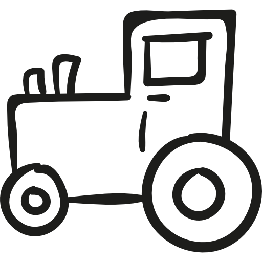 tractor de jardinería  icono