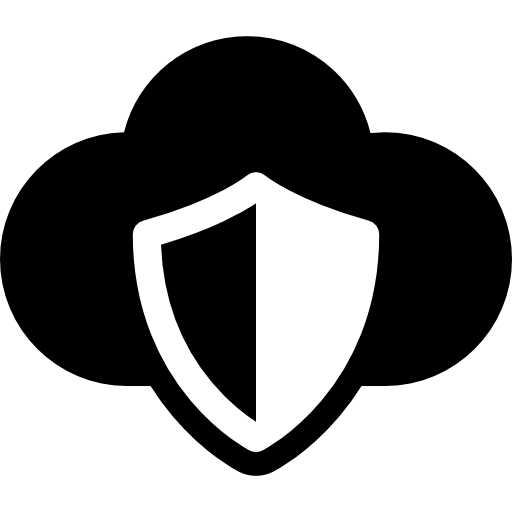 security shield cloud  icon