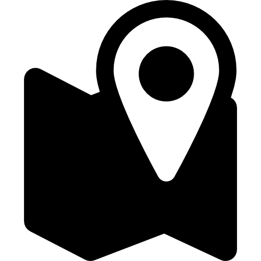 mappa stradale e pin  icona