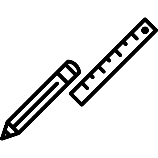 lápis e régua  Ícone