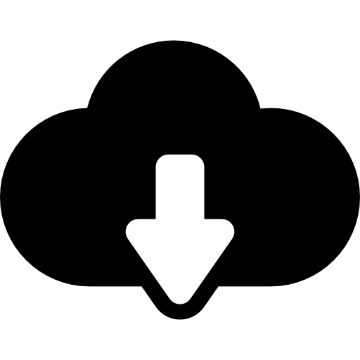 Downloading from computing cloud  icon
