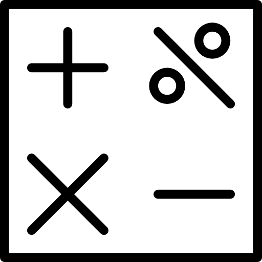 symboles mathématiques  Icône