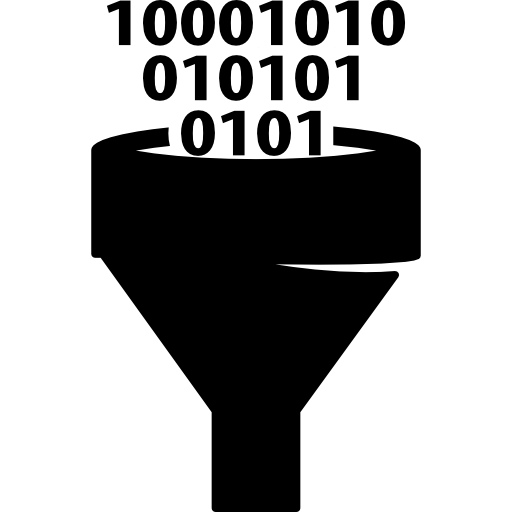 canalización de datos Basic Rounded Filled icono