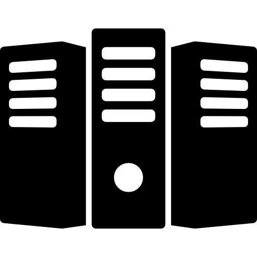 tres servidores Basic Rounded Filled icono