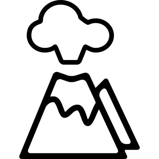 ausbrechender vulkan  icon