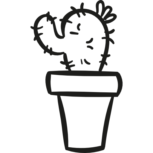 cactus di giardinaggio in una pentola  icona