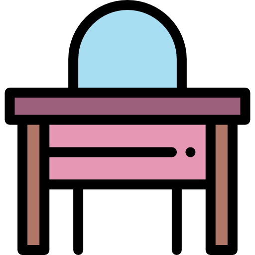 Desk Detailed Rounded Lineal color icon