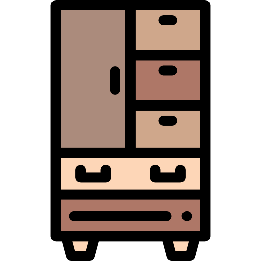 Wardrobe Detailed Rounded Lineal color icon