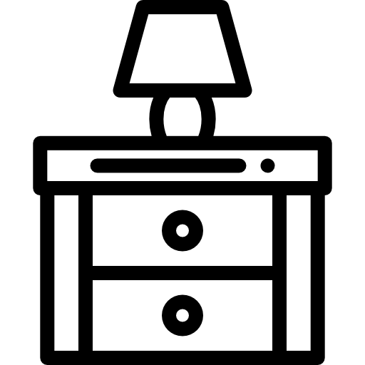 szafka nocna Detailed Rounded Lineal ikona