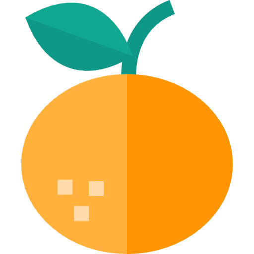 Tangerine Basic Straight Flat icon