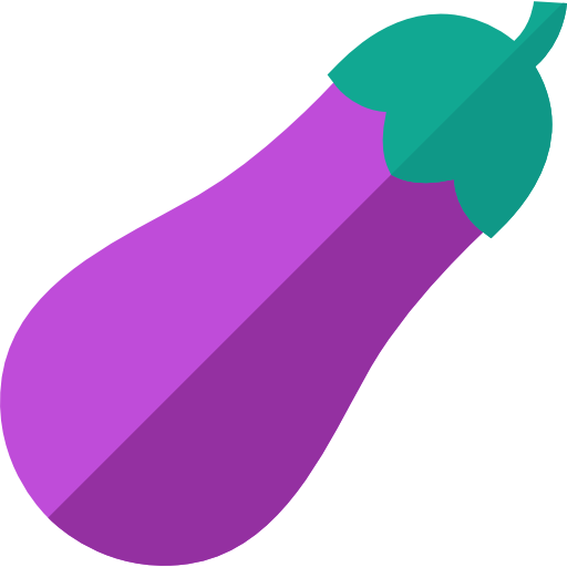 aubergine Basic Straight Flat icon