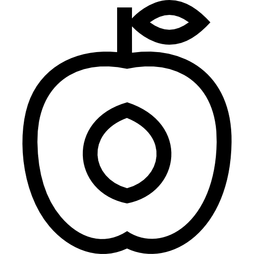 albicocca Basic Straight Lineal icona