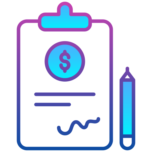 Contract Generic Lineal Color Gradient icon
