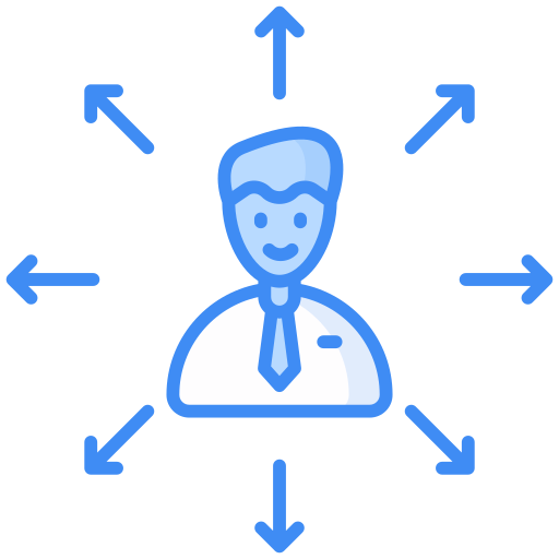 Outsource Generic Blue icon