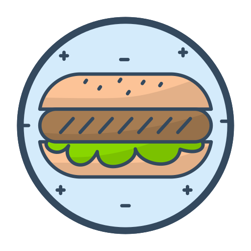 hamburger Generic Outline Color icona