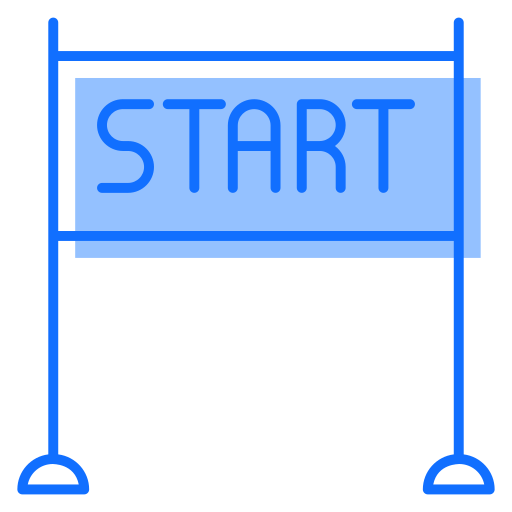 Start line Generic Blue icon
