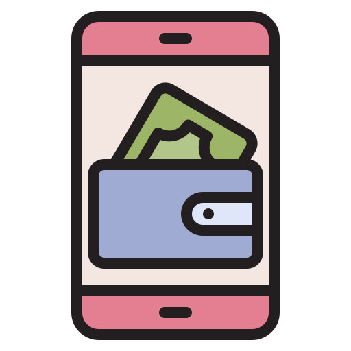 billetera electrónica Generic Outline Color icono