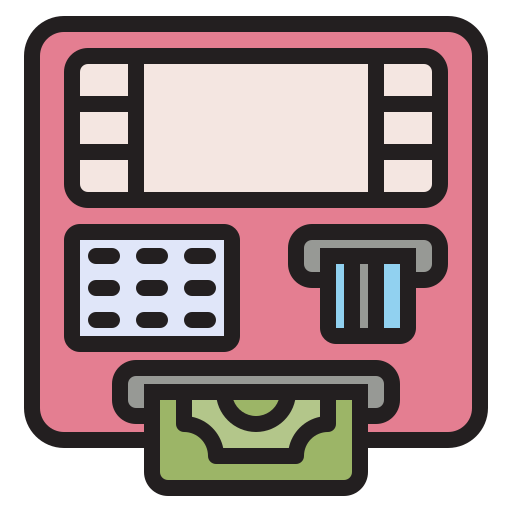 geldautomat Generic Outline Color icon