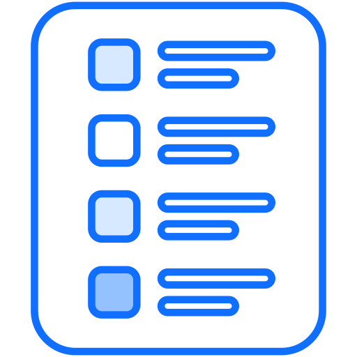 liste de contrôle Generic Blue Icône